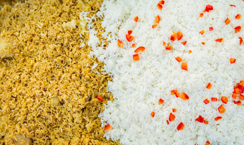 Full frame shot of orange for sale in market