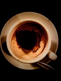 Directly above shot of coffee on table