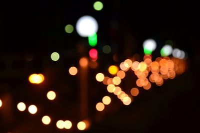 Defocused lights at night