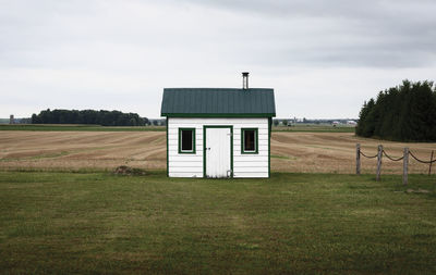 A burial house at a old rural cemetery, located near new hamburg ontario.