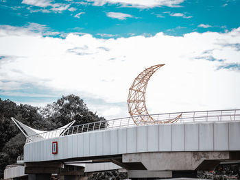 Low angle view of bridge against sky