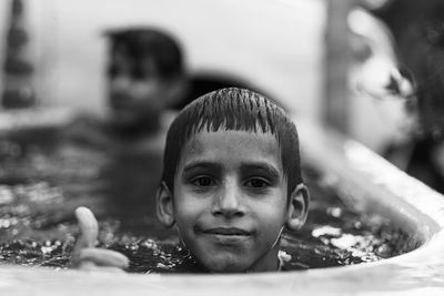 Children having a shower