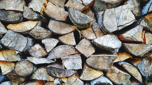 Full frame shot of logs