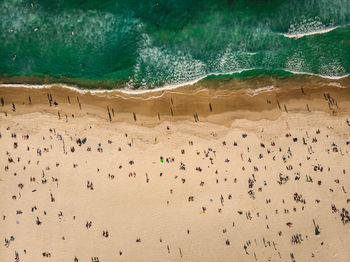 Aerial view of beach during sunny day