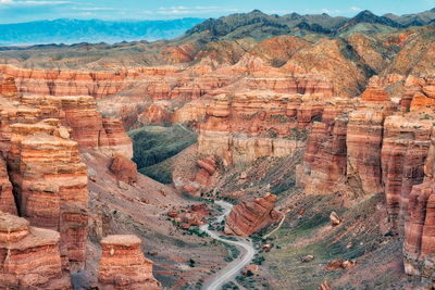 View of rock formations