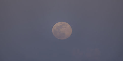 Low angle view of moon against sky at night