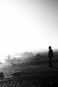 Woman standing in water