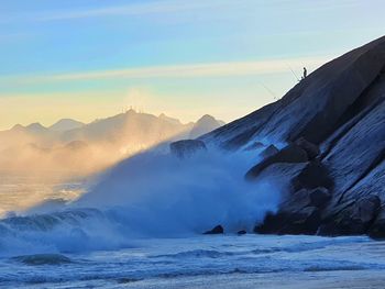 Panoramic view of sea against sky