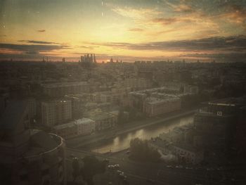 Cityscape at sunset