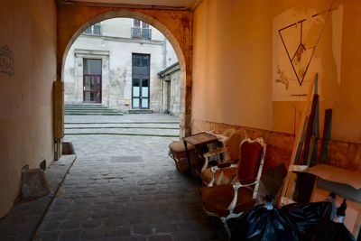 Entrance of abandoned building