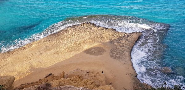 High angle view of beach