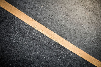 Road marking on street