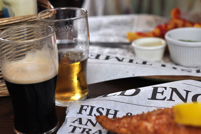 Close-up of drink on table