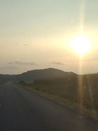 Country road at sunset