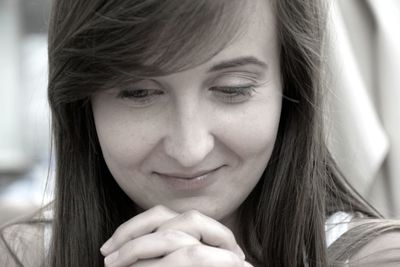 Close-up portrait of young woman