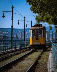 Train at railroad station platform
