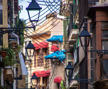 Low angle view of buildings in city