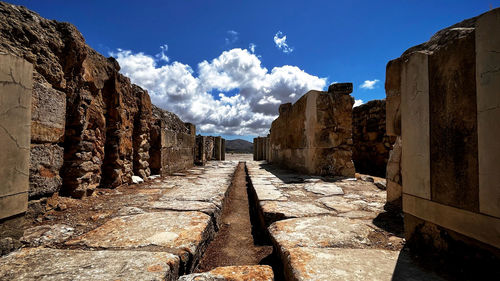 View of old ruins against sky