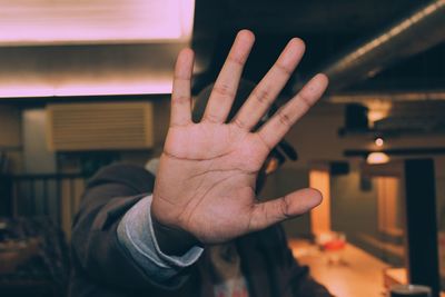 Close-up of human hand