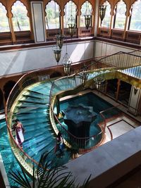 High angle view of swimming pool