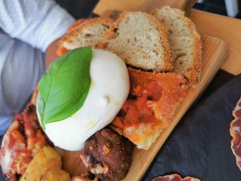 Close-up of food served in plate