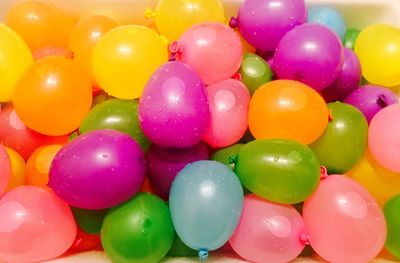 Full frame shot of multi colored balloons