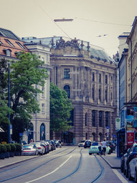 City against clear sky