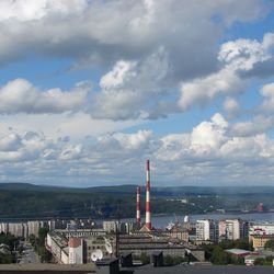 High angle view of cityscape