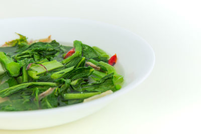 Close-up of chopped vegetables in bowl