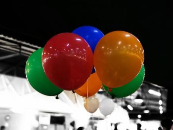 Low angle view of balloons