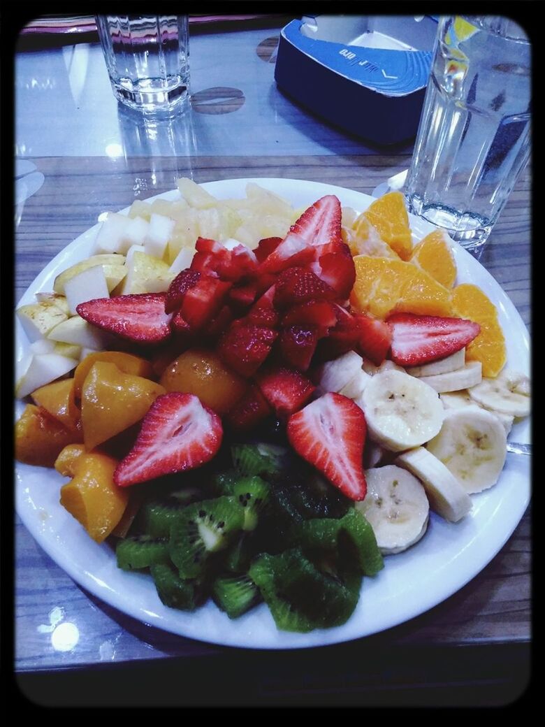 food and drink, food, indoors, plate, freshness, table, ready-to-eat, still life, healthy eating, serving size, meal, close-up, drinking glass, bowl, salad, served, fork, high angle view, indulgence, slice