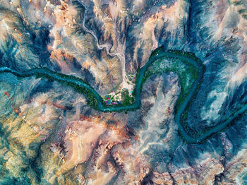 Full frame shot of rock in water