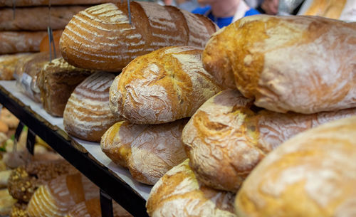 Close-up of onions for sale in store