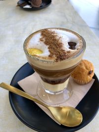 Close-up of coffee on table