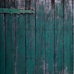 Close-up of old wooden door