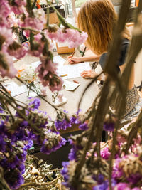 Close-up of purple flowering plants