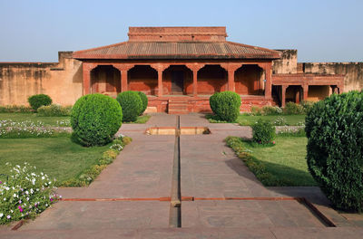 Plants growing on field at fatehpur sikri fort
