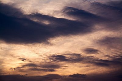 Low angle view of cloudy sky