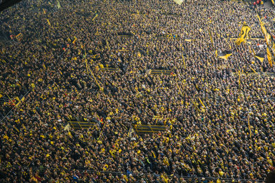 High angle view of crowd in stadium