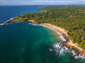 High angle view of beach