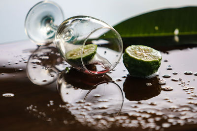 Close-up of drink on table