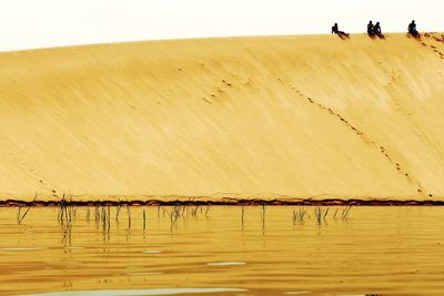 Scenic view of desert against sky