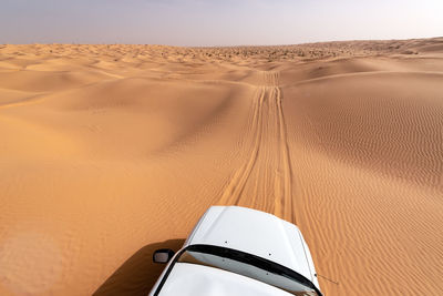 Scenic view of desert against sky