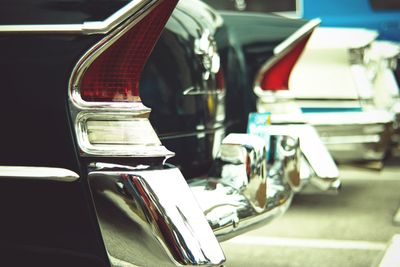 Close-up of vintage car