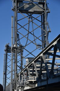 Metal structure on a drawbridge