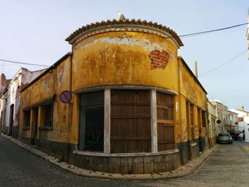 View of buildings along the road