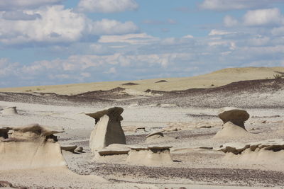 Scenic view of desert against sky