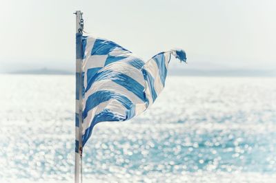 Close-up of pole against blurred background