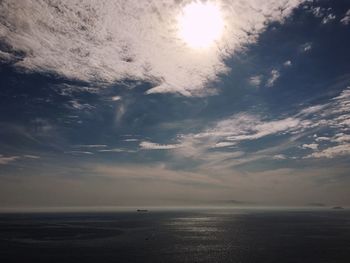 Scenic view of sea during sunset