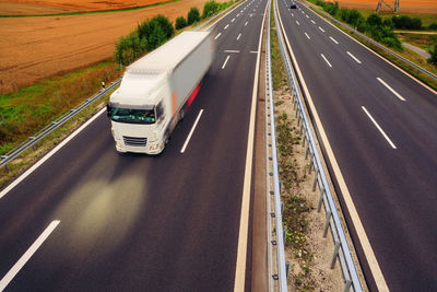 Cars moving on highway